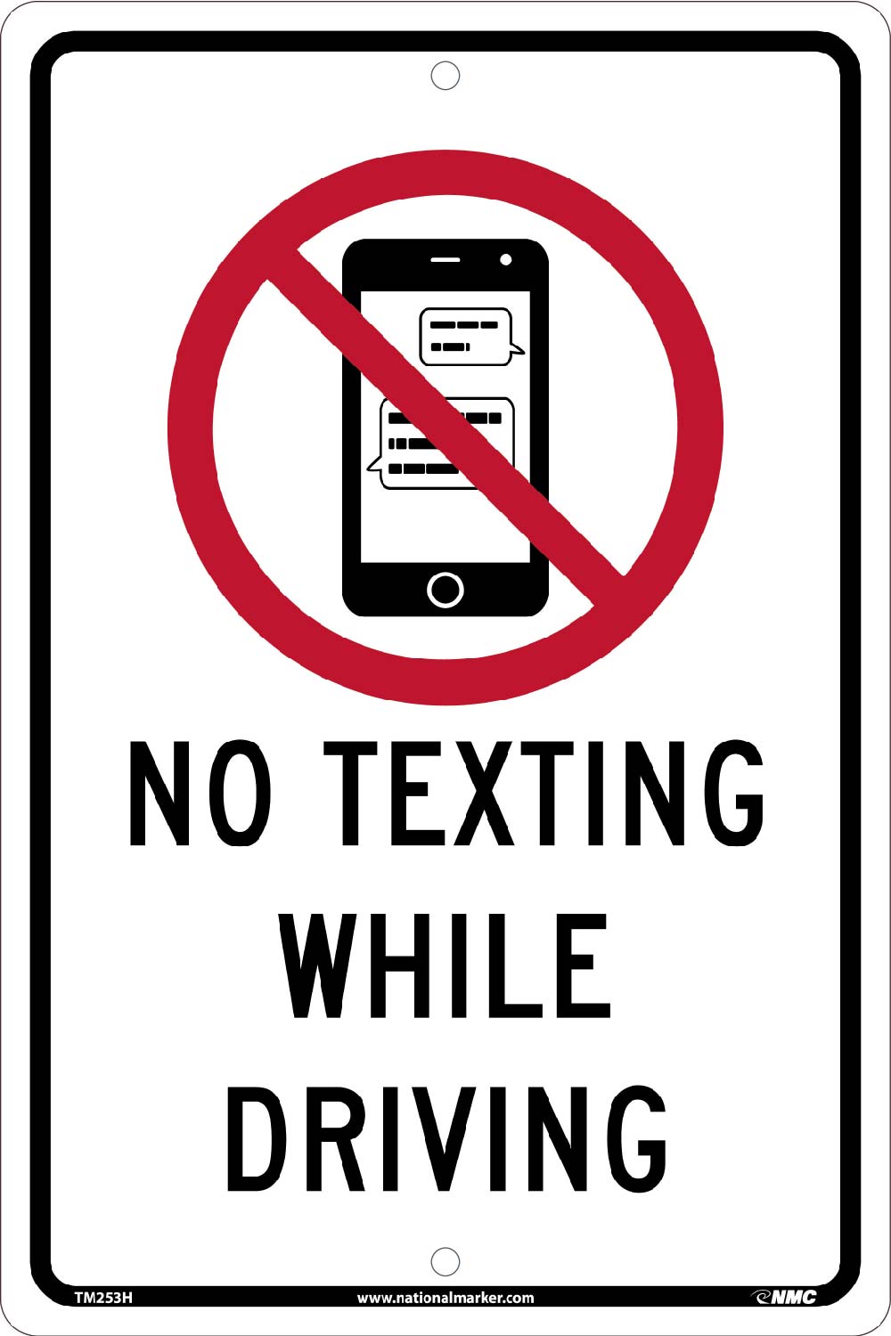 No Texting While Driving Traffic Sign Traffic Sign-eSafety Supplies, Inc