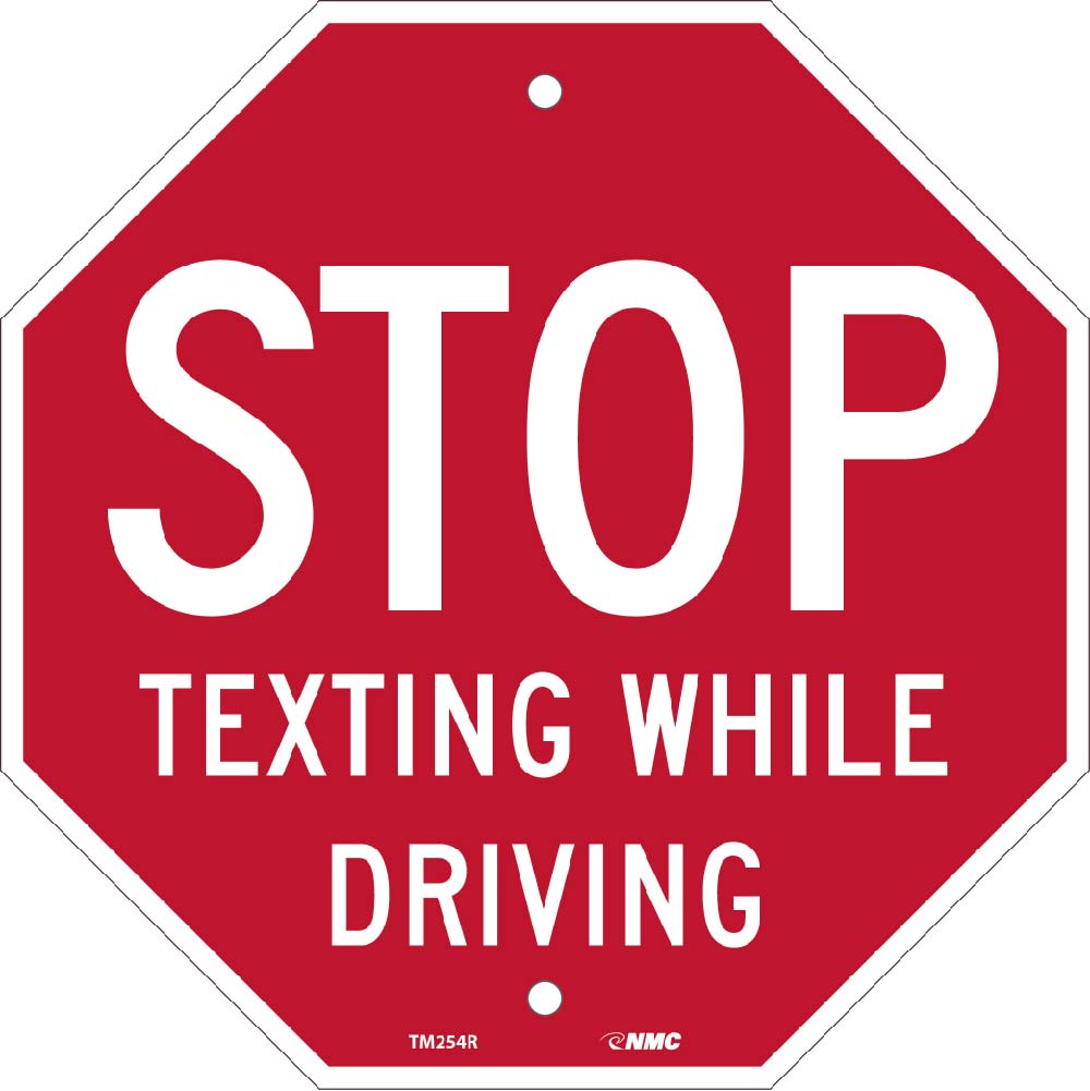 Stop Texting Stop Sign Traffic Sign-eSafety Supplies, Inc