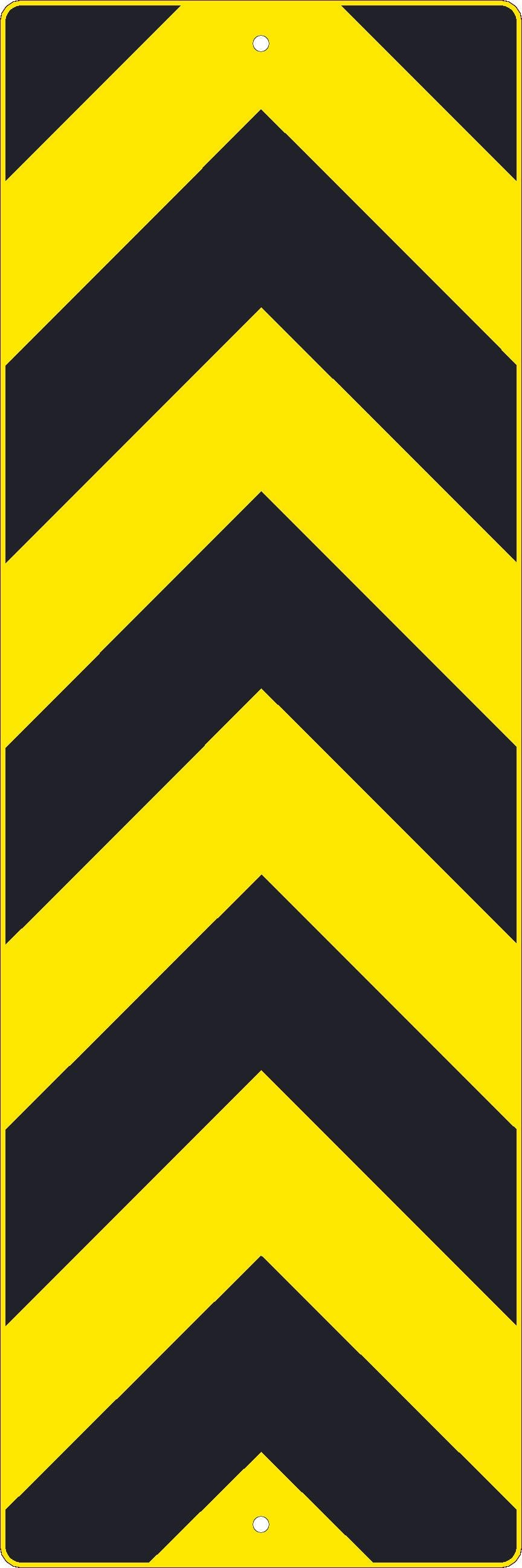 (Center Stripe Yellow Object Marker Graphic) Sign, 12X36, .080 Hip Ref Alum - TM268K-eSafety Supplies, Inc