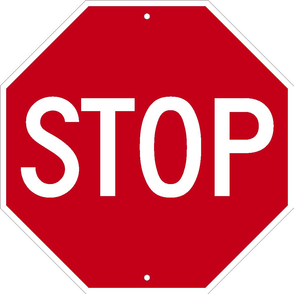 Stop Sign(Octagon), 18X18, .080 Engineer Grade Prismatic Reflective Alum - TM34J-eSafety Supplies, Inc