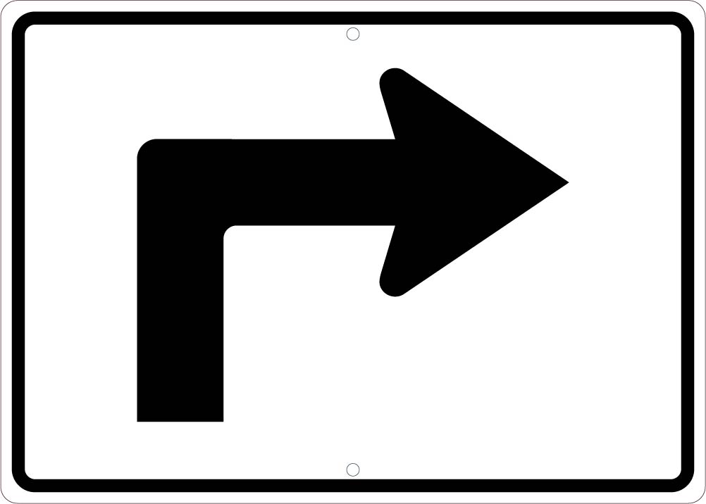 Advance Turn Arrow Right, 080 Egp Ref Al, 15 X 21" - TM501J-eSafety Supplies, Inc