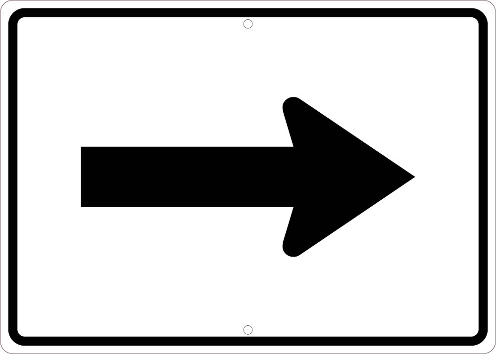 Aux Arrow Right Sign, 15X21,.080 Egp Ref Alum - TM503J-eSafety Supplies, Inc