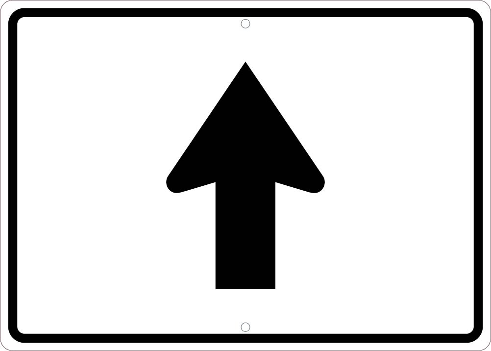 Straight Auxiliary Arrow Sign,.080 Hip Ref Alum - TM506J-eSafety Supplies, Inc