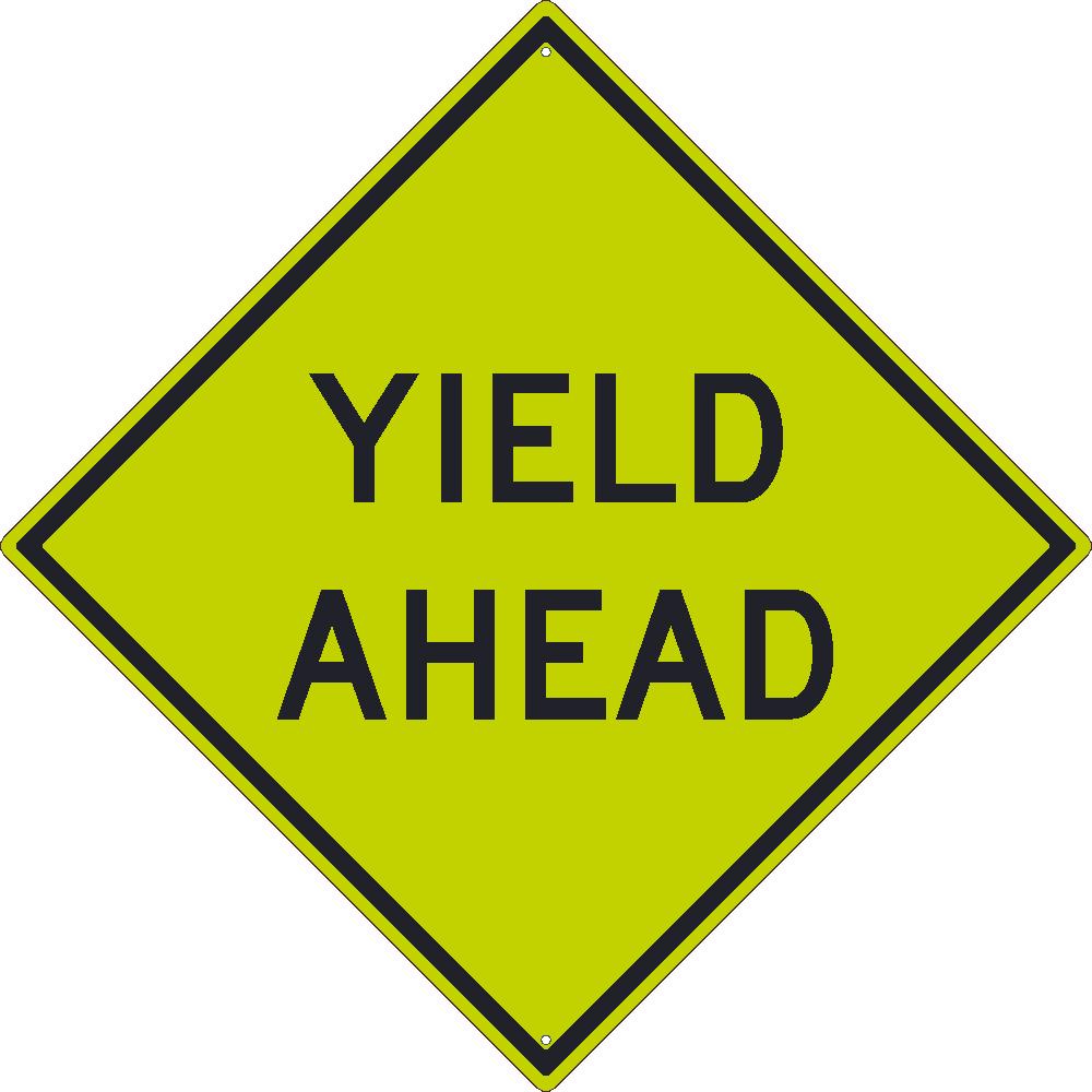 Yield Ahead Sign, 30X30,.080 Dg Ref Alum - TM610DG-eSafety Supplies, Inc