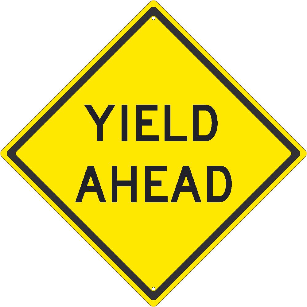 Yield Ahead Sign, 24X24, .080 Hip Ref Alum - TM610K-eSafety Supplies, Inc