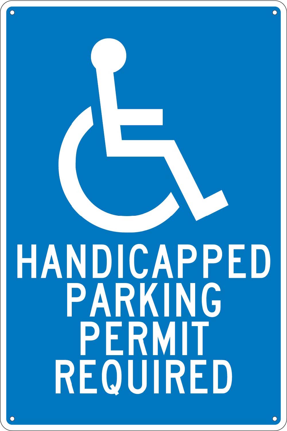 Handicapped Parking Permit Required Sign-eSafety Supplies, Inc