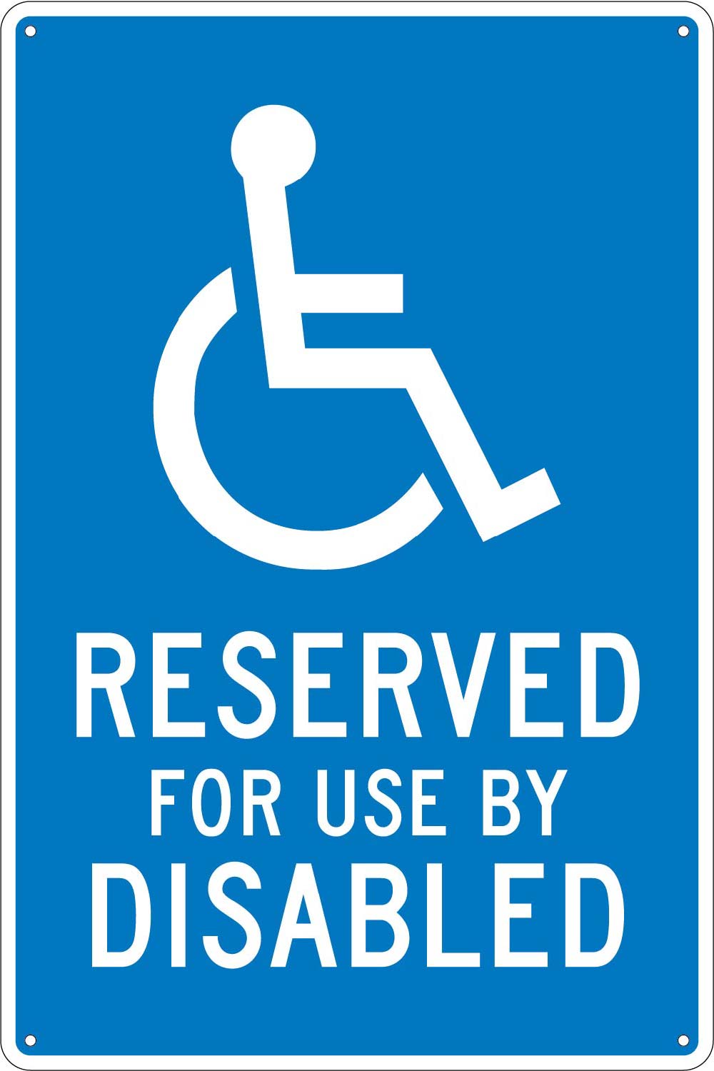 Reserved For Use By Disabled Traffic Sign