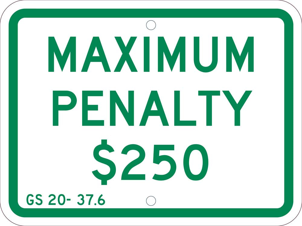State Handicapped Parking Plaque $250 Fine Minimum-eSafety Supplies, Inc