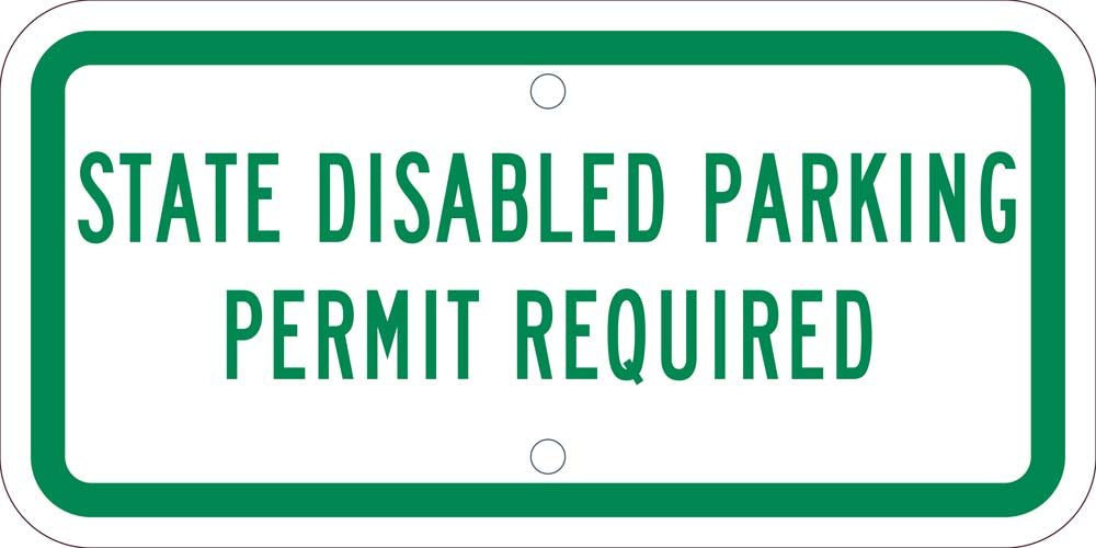 State Disabled Parking Permit Required Plaque-eSafety Supplies, Inc