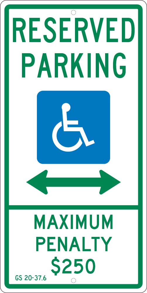 State Handicapped Reserved Parking Sign North Carolina-eSafety Supplies, Inc