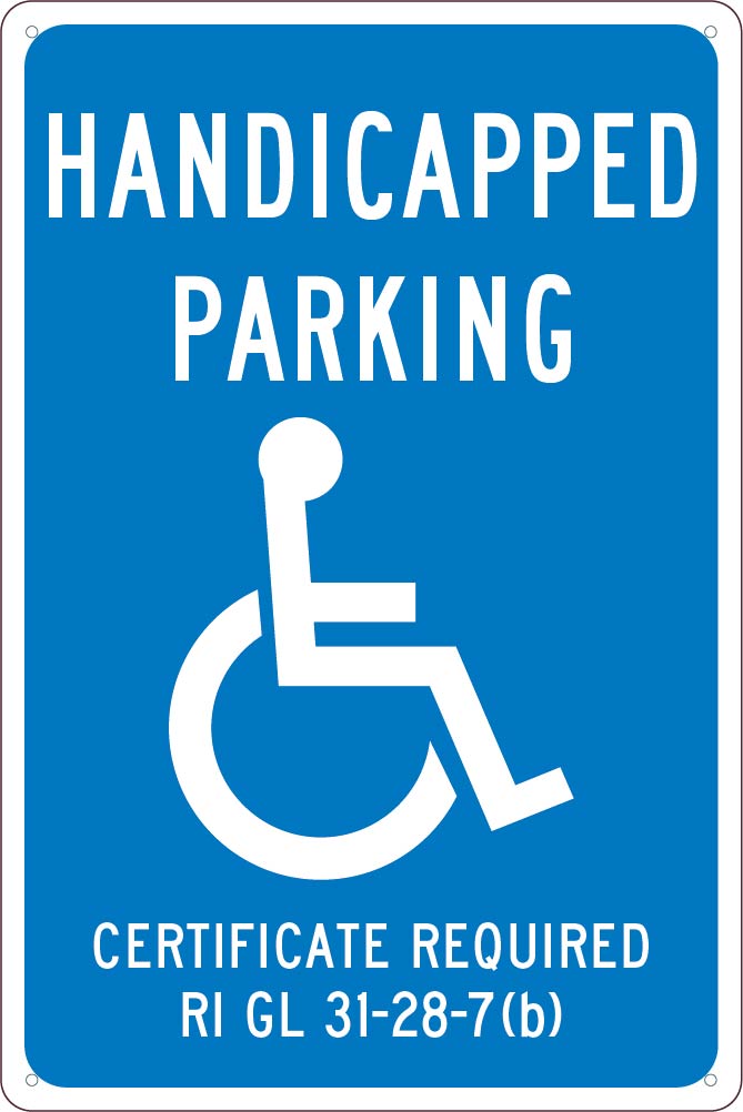 State Handicapped Parking Sign Rhode Island-eSafety Supplies, Inc