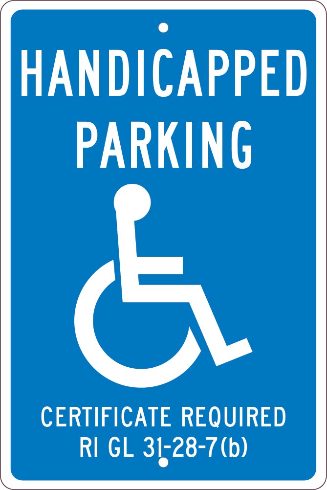 State Handicapped Parking Sign Rhode Island-eSafety Supplies, Inc