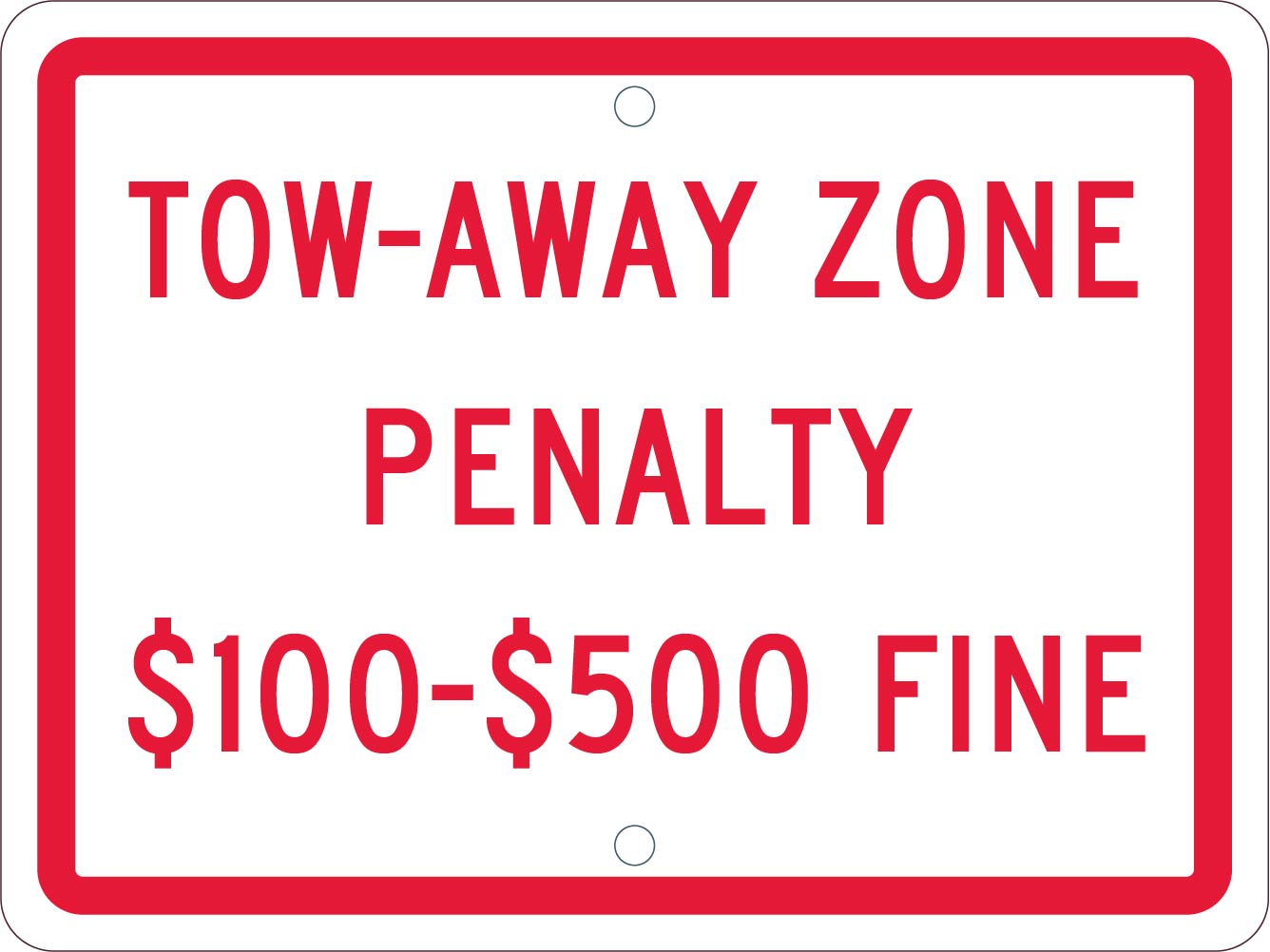 Tow-Away Zone Penalty Handicapped Parking Sign Virginia-eSafety Supplies, Inc