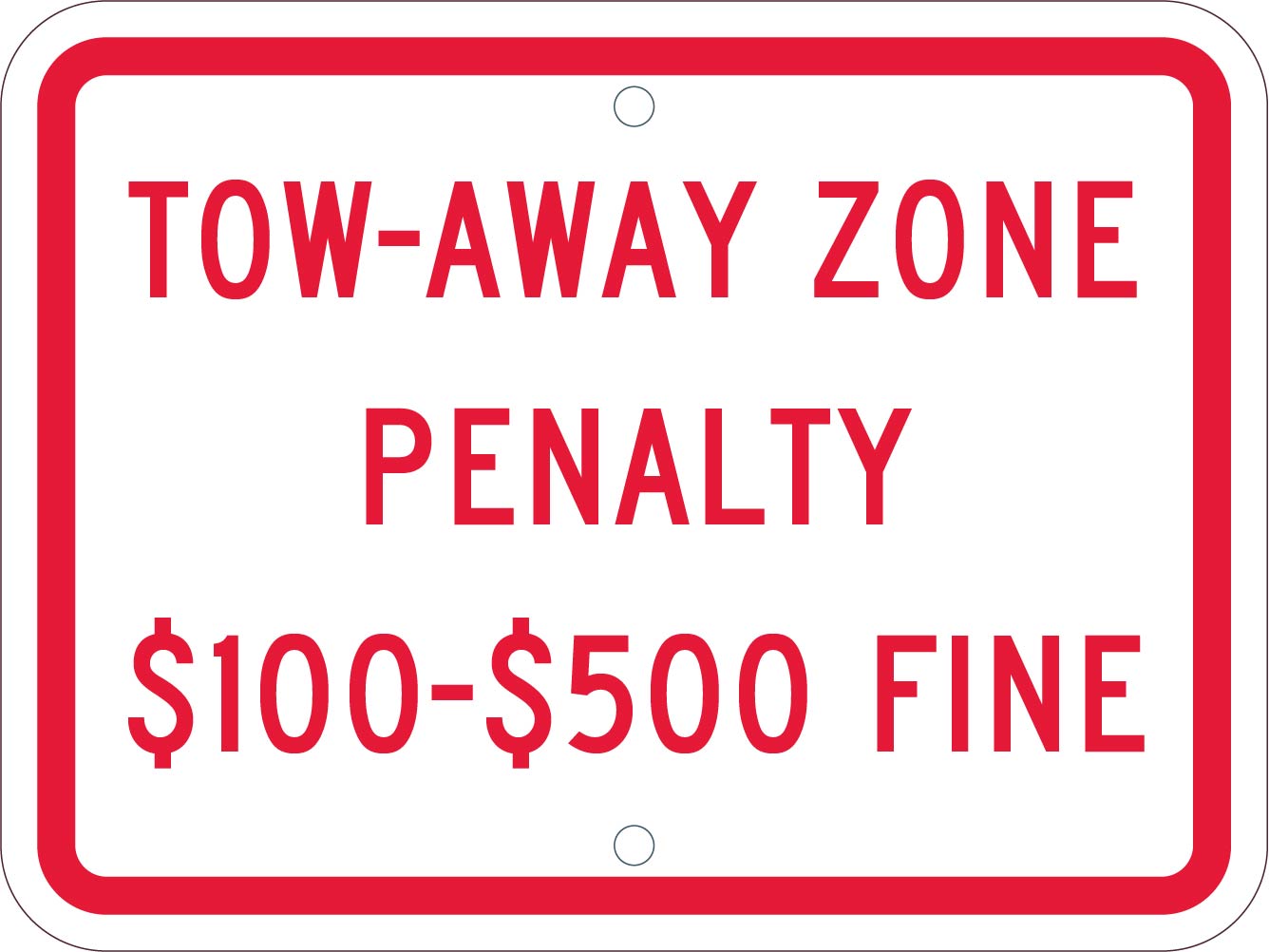 Tow-Away Zone Penalty Handicapped Parking Sign Virginia-eSafety Supplies, Inc