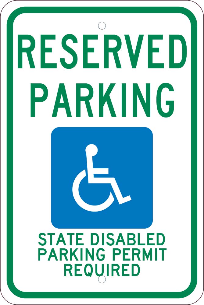 State Handicapped Reserved Parking Washington Sign-eSafety Supplies, Inc