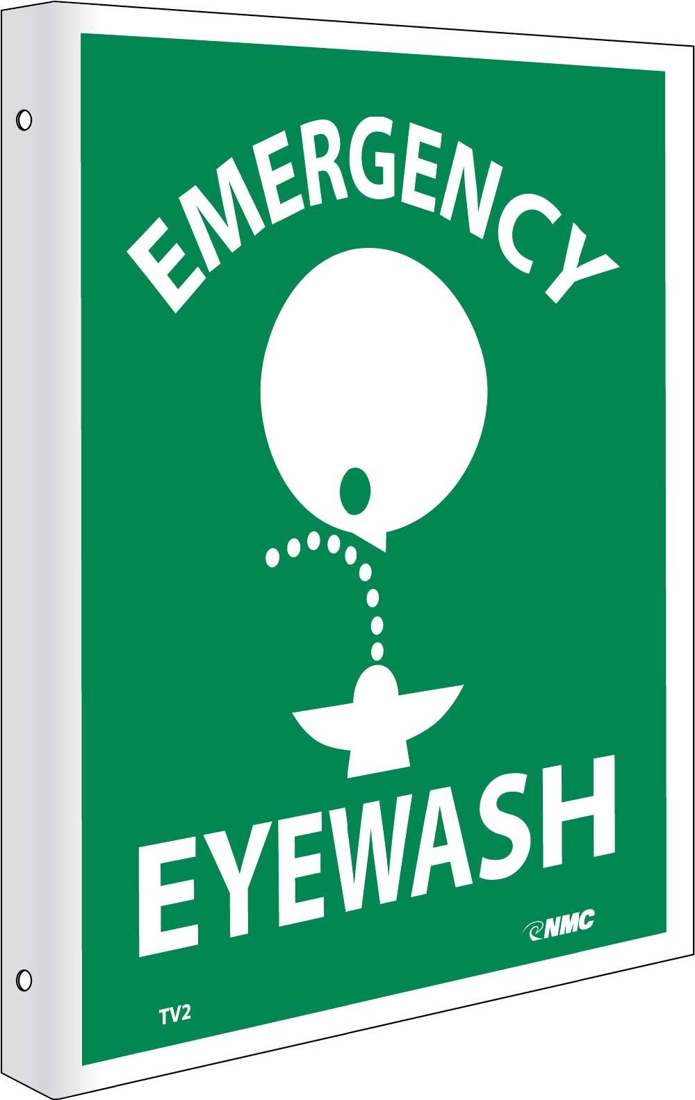 2-View Emergency Eyewash Sign-eSafety Supplies, Inc