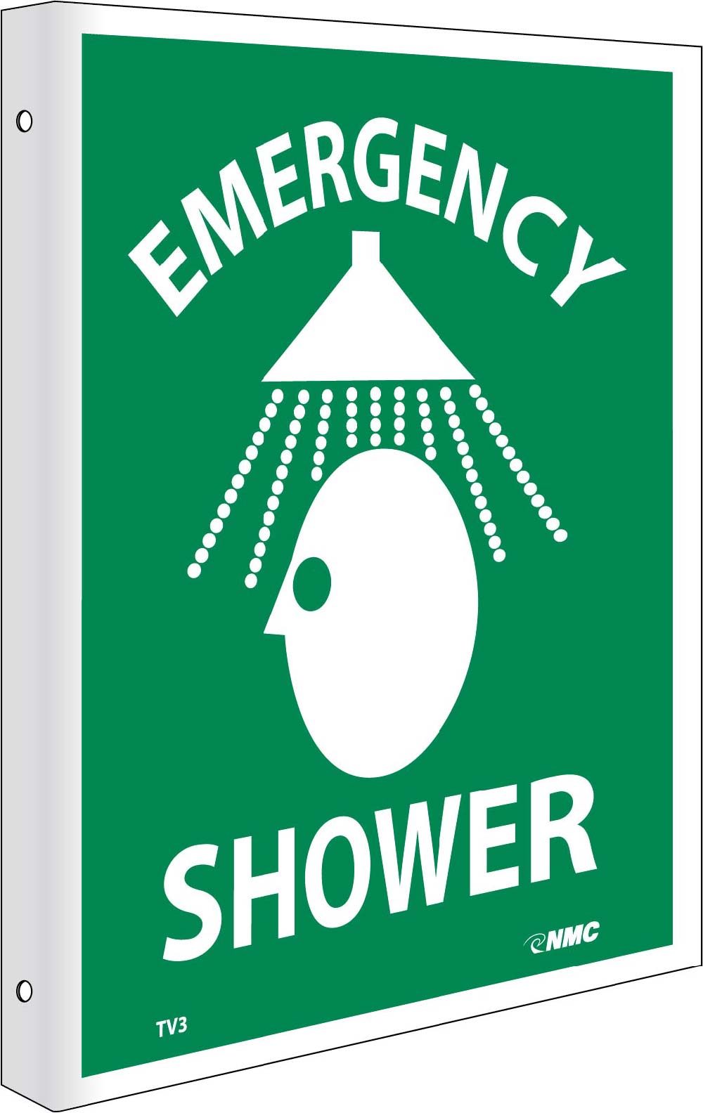 2-View Emergency Shower Sign-eSafety Supplies, Inc