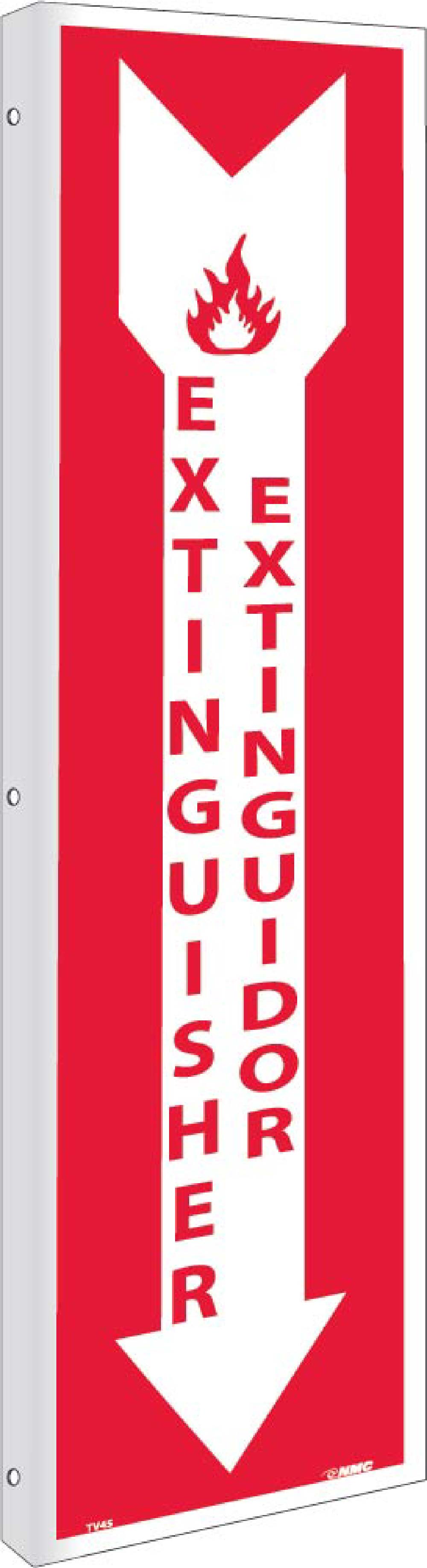 Extinguisher Sign - Bilingual-eSafety Supplies, Inc
