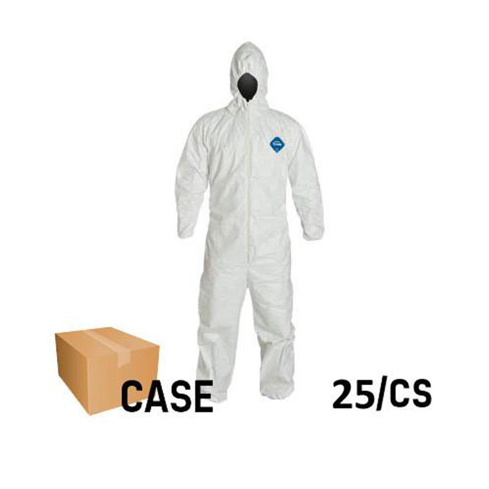 Dupont - Tyvek Disposable Elastic Coveralls with Hood - Case-eSafety Supplies, Inc