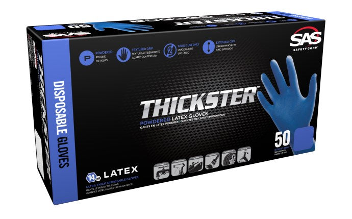 Thickster Powdered Latex Disposable Gloves -14 Mil - Case-eSafety Supplies, Inc