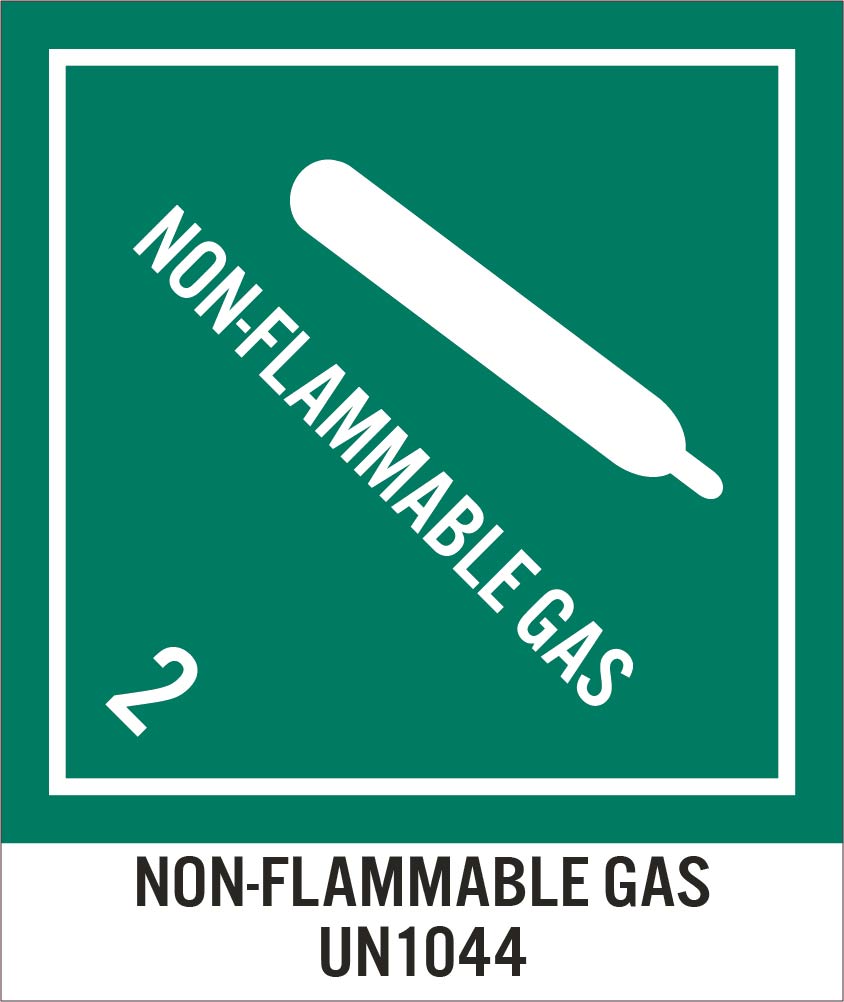 Non-Flammable Gas 2 Un1044 Label - Roll-eSafety Supplies, Inc
