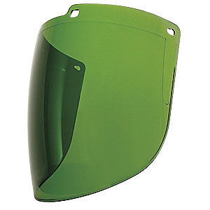 Uvex by Honeywell Turboshield 9" X 15 7/8" X 3/32" Green Shade 5 Uncoated Polycarbonate Faceshield For Use With Turboshield Headgear and Hardhat Adapter Only-eSafety Supplies, Inc