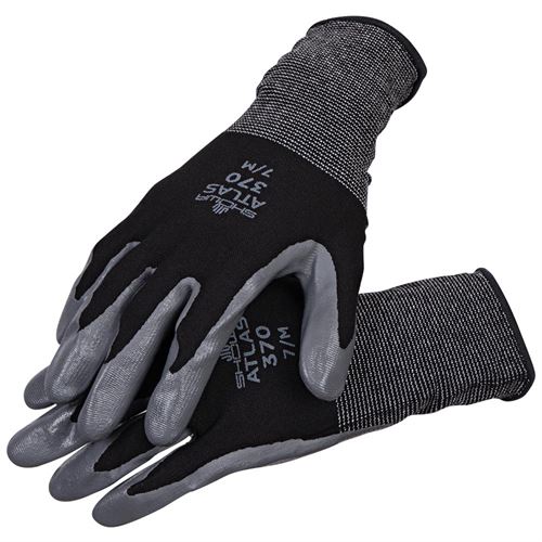 Atlas Gray Nitrile Grip Coated Work Glove (Black or Assorted Color)-eSafety Supplies, Inc