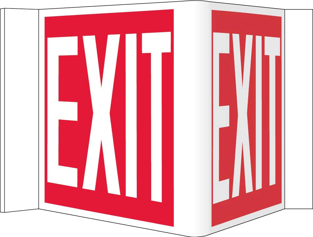 3-View Exit Sign-eSafety Supplies, Inc