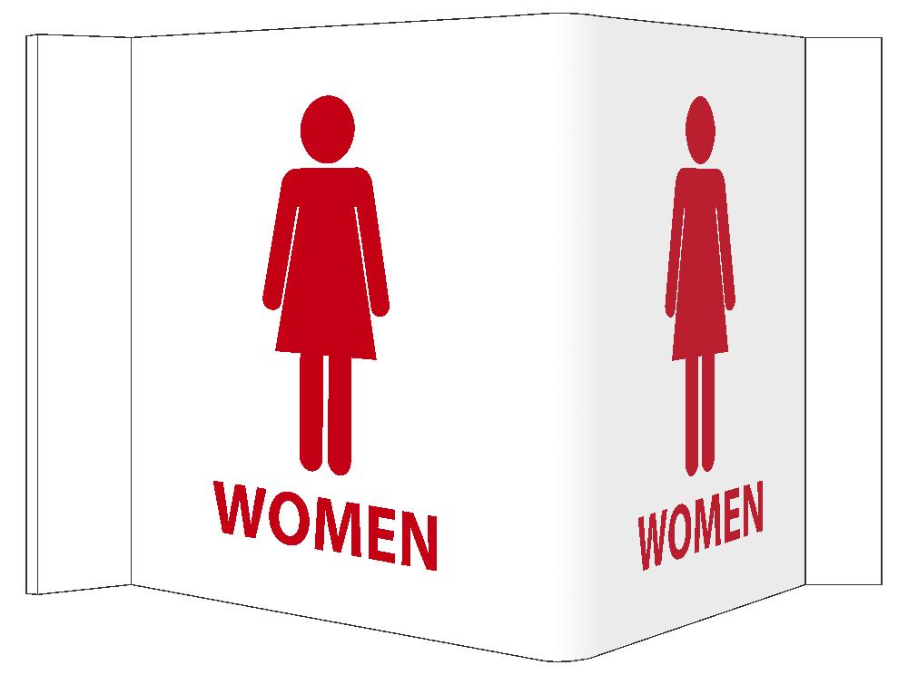 3-View Women Sign-eSafety Supplies, Inc