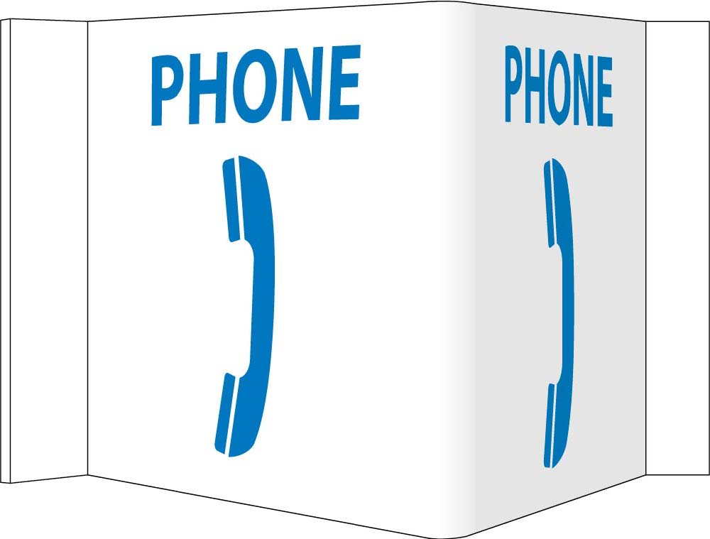 3-View Phone Sign-eSafety Supplies, Inc