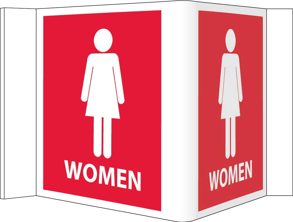 3-View Women Sign-eSafety Supplies, Inc