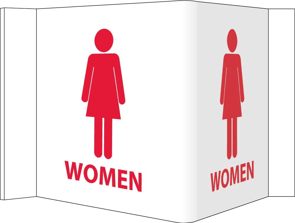3-View Women Sign-eSafety Supplies, Inc
