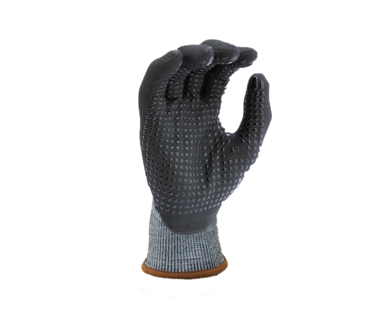 18G Blue Turnbull Shell(ANSI CUT A2), Black Micro-Foam Nitrile 3/4 Coated Gloves With Nitrile Dots-eSafety Supplies, Inc