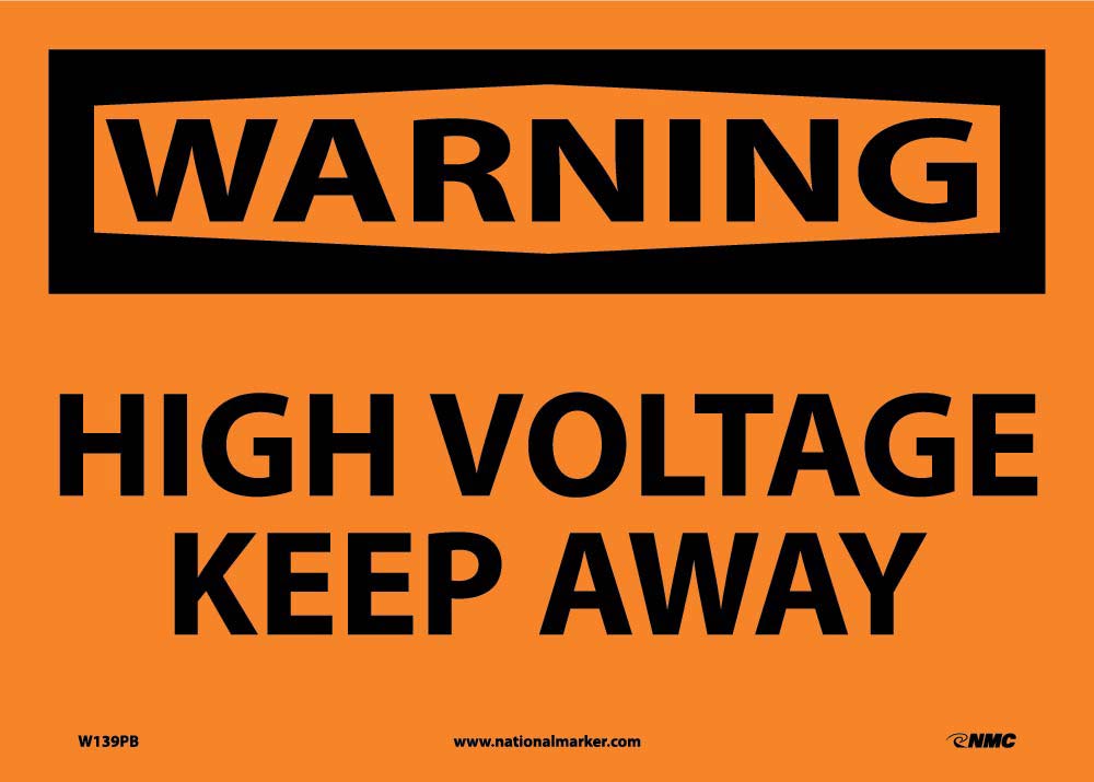 High Voltage Keep Away Sign-eSafety Supplies, Inc