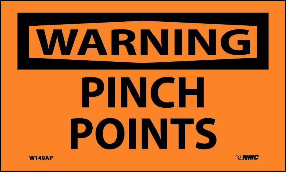 Warning Pinch Points Label - 5 Pack-eSafety Supplies, Inc