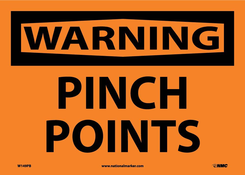 Warning Pinch Points Sign-eSafety Supplies, Inc