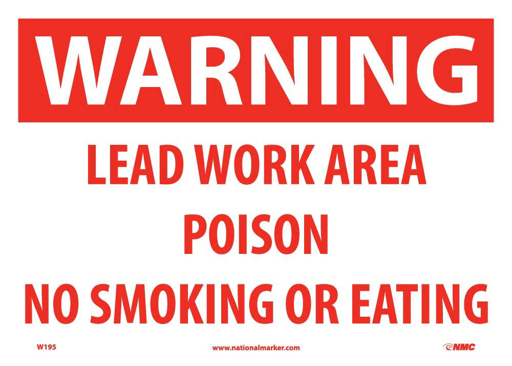 Warning Lead Work Area Sign - Pack of 100-eSafety Supplies, Inc