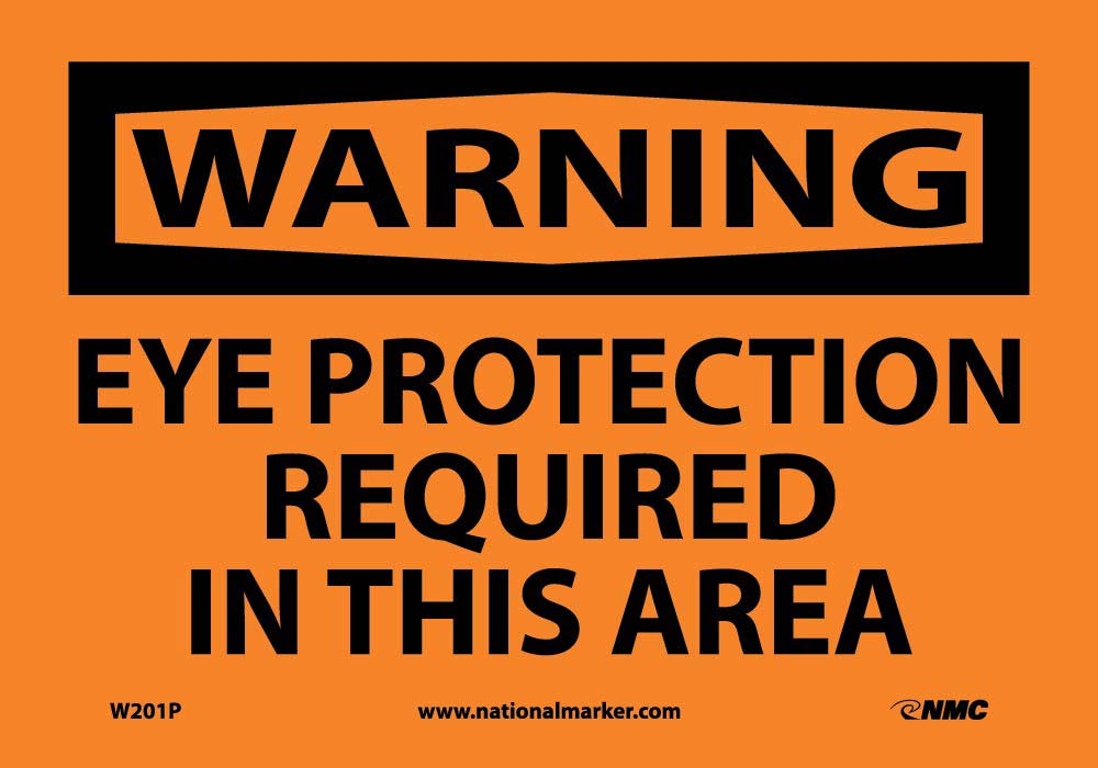 Warning Eye Protection Required In This Area Sign-eSafety Supplies, Inc