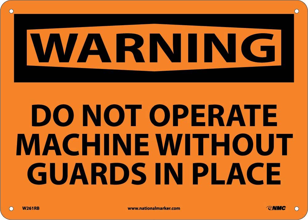 Warning Do Not Operate Machine Sign