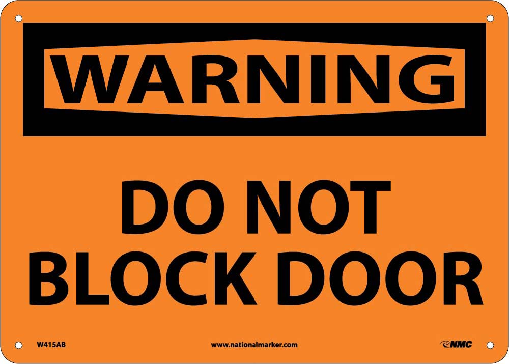 Do Not Block Door Sign-eSafety Supplies, Inc