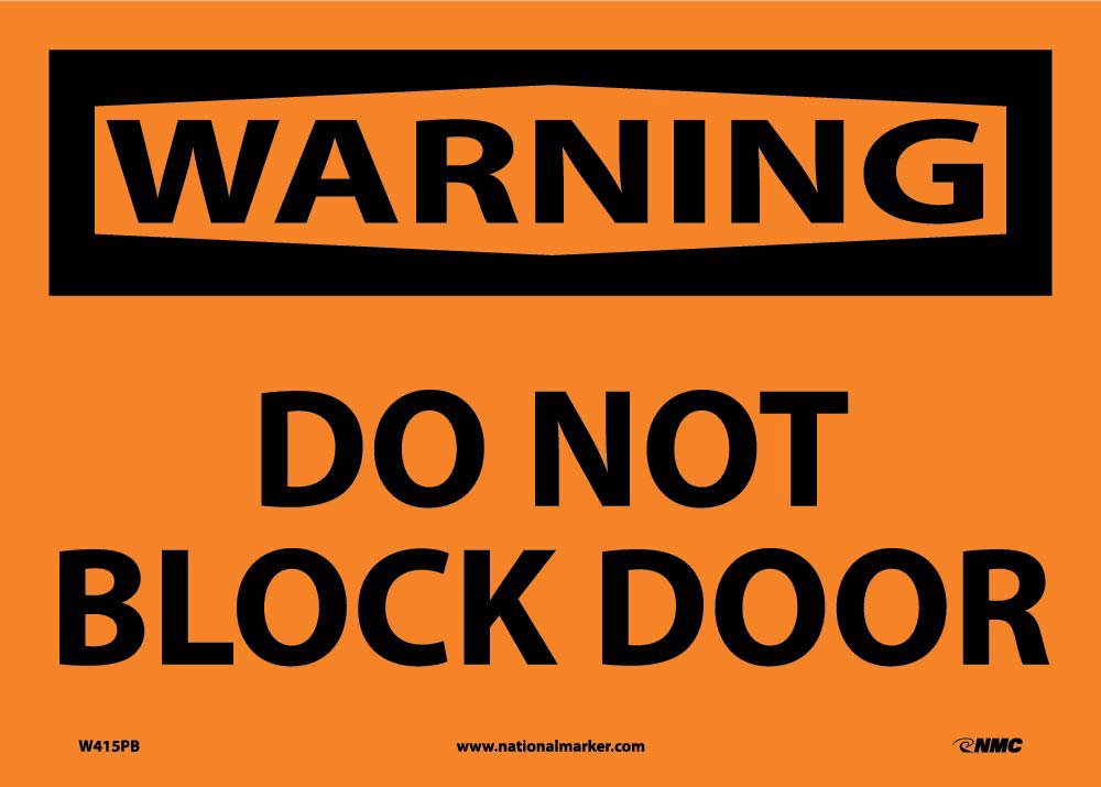 Do Not Block Door Sign-eSafety Supplies, Inc