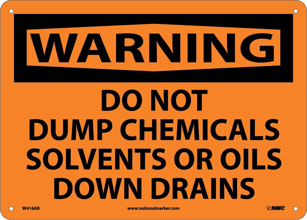 Do Not Dump Chemicals Solv.. Sign-eSafety Supplies, Inc
