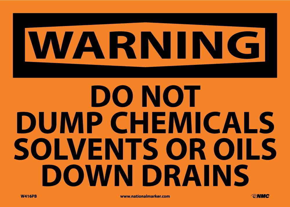 Do Not Dump Chemicals Solv.. Sign-eSafety Supplies, Inc