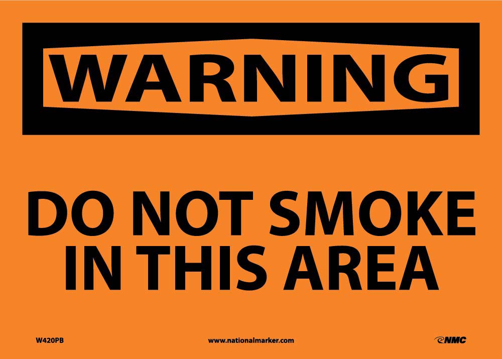 Warning Do Not Smoke In This Area Sign-eSafety Supplies, Inc