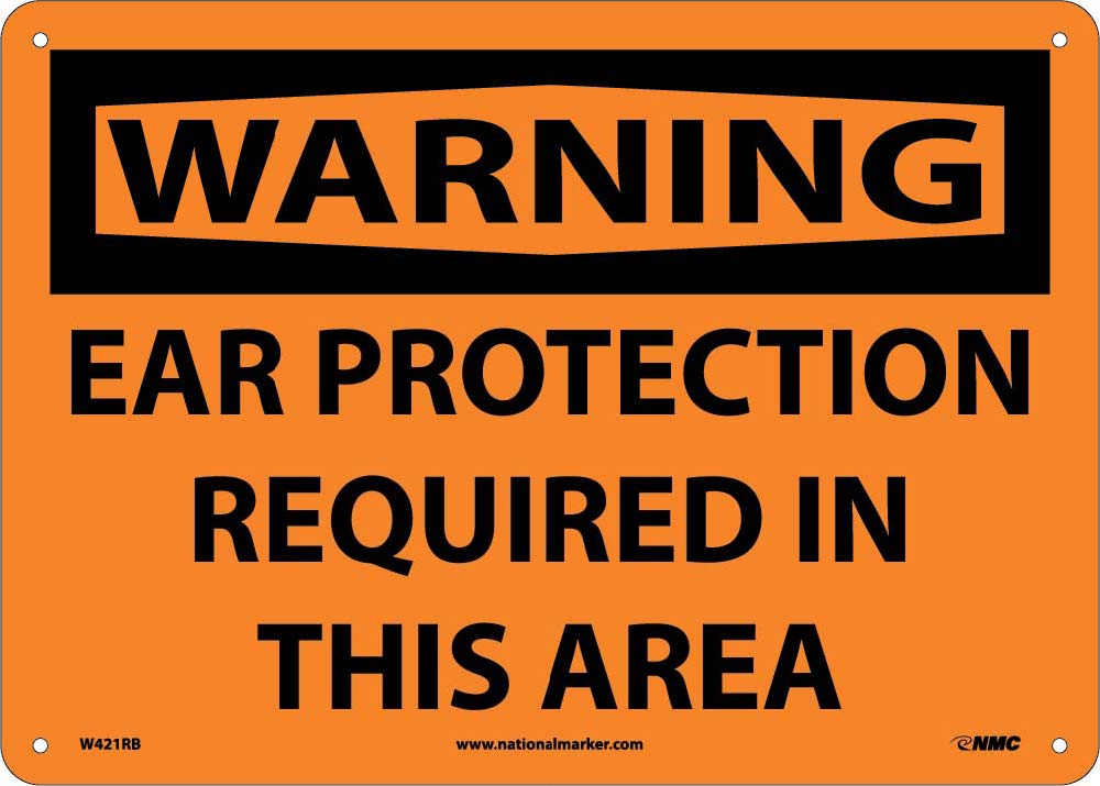 Warning Ear Protection Required In This Area Sign-eSafety Supplies, Inc