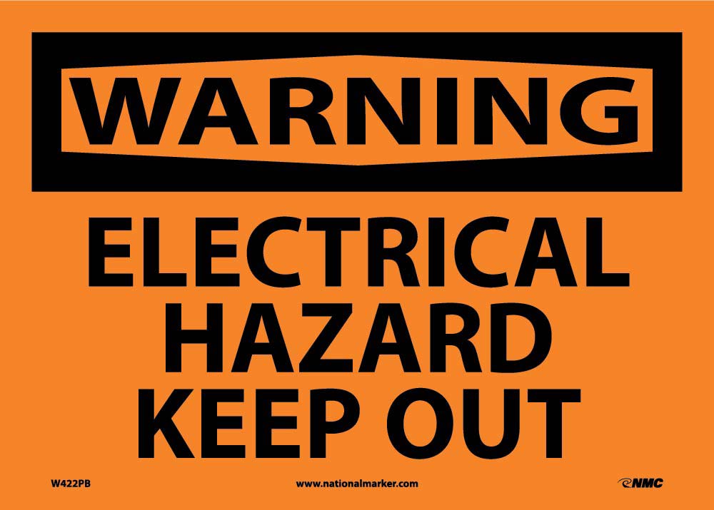 Warning Electrical Hazard Keep Out Sign-eSafety Supplies, Inc