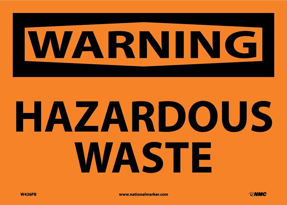 Warning Hazardous Waste Sign-eSafety Supplies, Inc