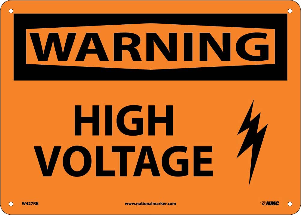 Warning High Voltage Sign-eSafety Supplies, Inc