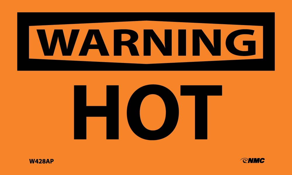 Warning Hot Label - 5 Pack-eSafety Supplies, Inc
