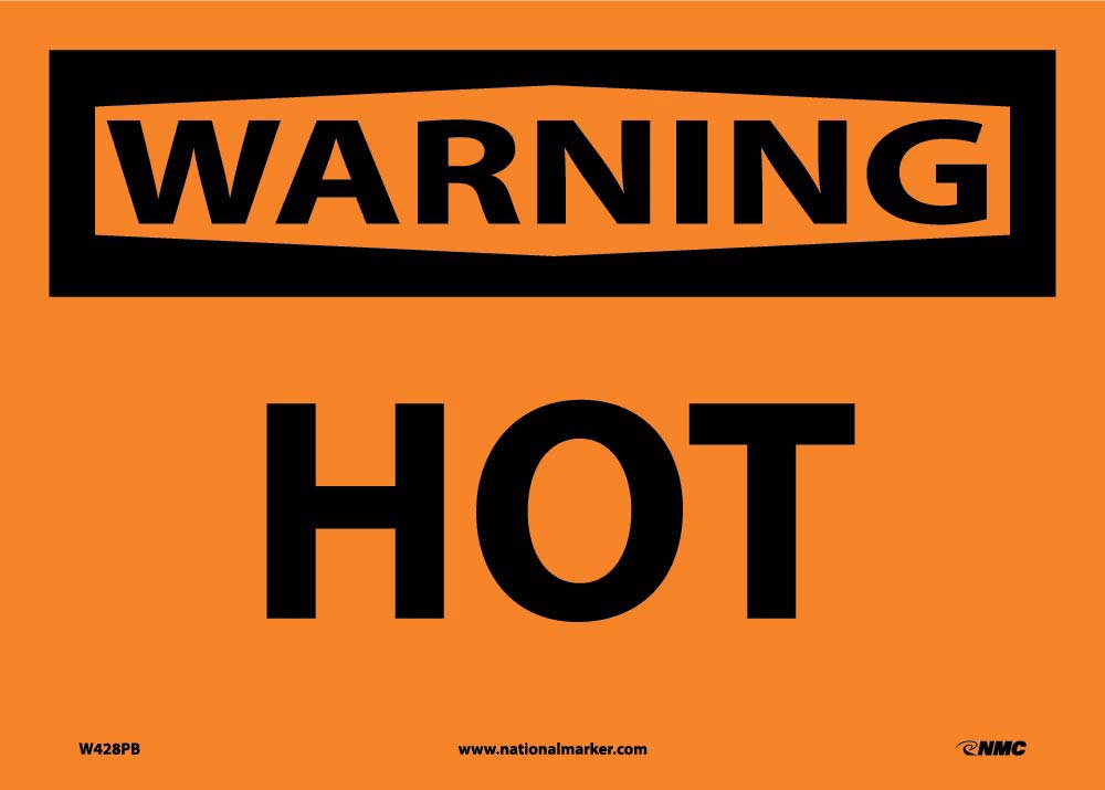 Warning Hot Sign-eSafety Supplies, Inc